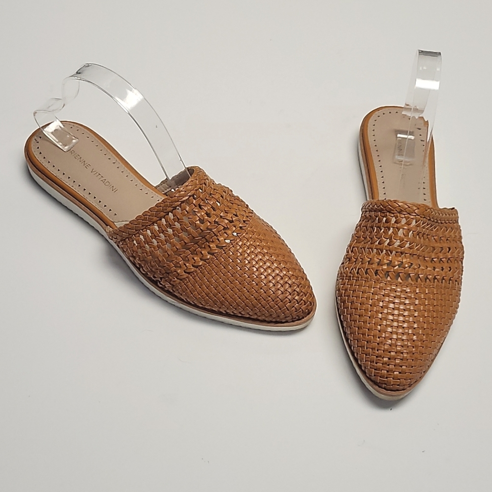 ADRIENNE VITTADINI "LIZZI" WOVEN MULES